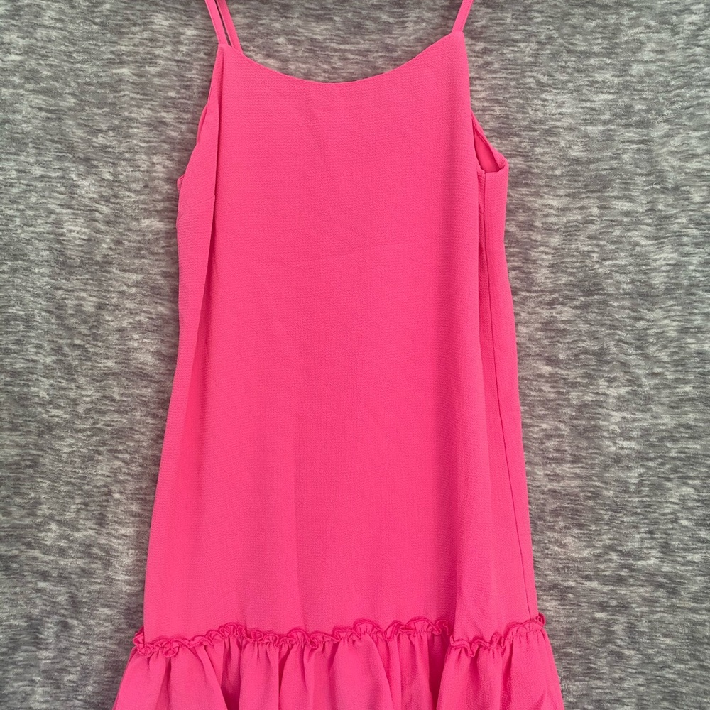 Aqua hot pink dress